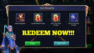 REDEMPTION CODE SA MOBILE LEGENDS PART 7 - SKIN GIVEAWAY