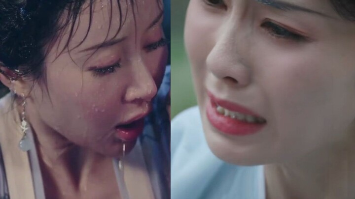 White Deer crying in the rain scene VS Shu Chang crying in the rain scene, both are roaring, there i