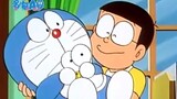 Doraemon was picked up by Nobita, so cute