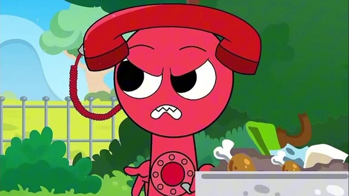 The phone boy is growling with hunger, so pitiful