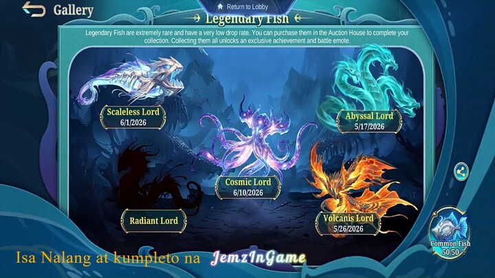 Getting my Forth Legendary Fish "Cosmic Lord" |  Mobile Legends | Isa na lang