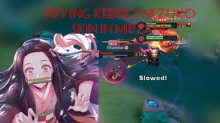 Playing KEERA'S Nezuko Chan Skin  mid lane in Arena Of Valor #AOV #garenaarenaofvalor