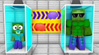 Monster School: Zombie Family Brain Exchange - Minecraft Animation