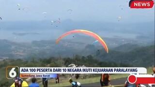 Detik-Detik Pilot Paralayang Terjatuh