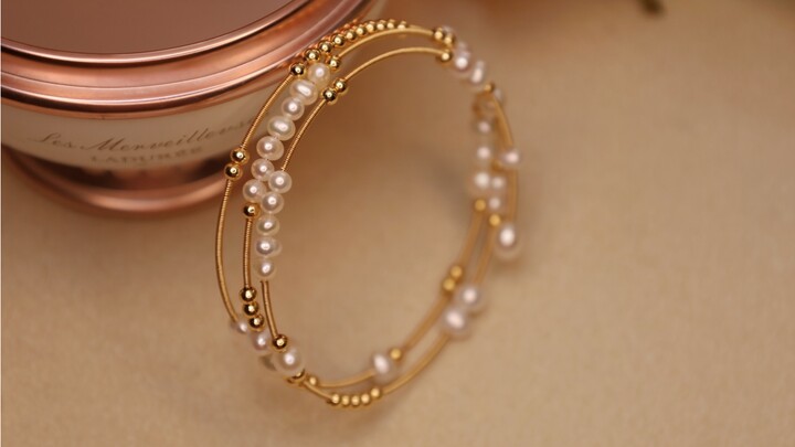 Moonset and Starry River Pearl Bracelet Tutorial