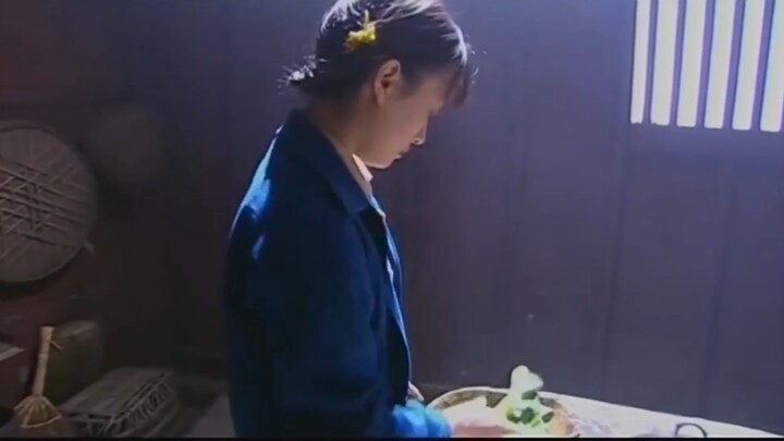 A woman unexpectedly discovered a hidden door while cooking.