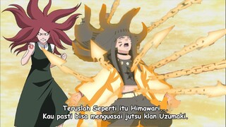 Kushina melatih Himawari menguasai jutsu Klan Uzumaki rantai chakra - Boruto Episode 300 Sub Indo