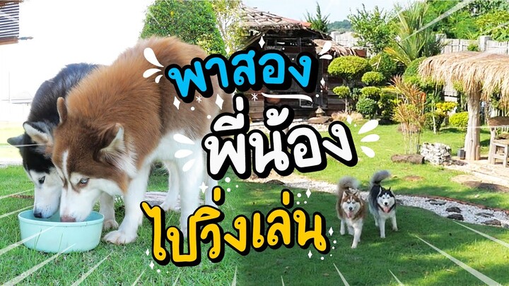 พาสองแสบไปเล่นริมโขง - ข้าวนึ่ง & เดอะแก๊ง