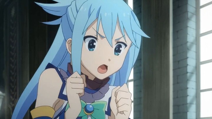 Aqua and Kazuma quarreled, but unfortunately her IQ is not good enough