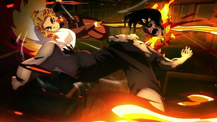 Anime: Demon Slayer      Rengoku Awesome Fighting Skills