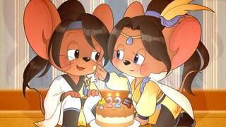 [Cat and Mouse Mobile Game/Painting] One gift for each year, one inch of joy