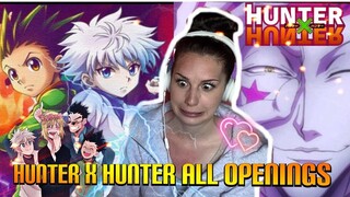 Hunter X Hunter ALL OPENINGS 1-6 REACTION + REVIEW! The nostalgia hit back!!