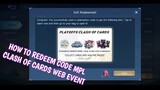 Redeem rewards MPL playoffs clash of cards web event in mobile legends 2021