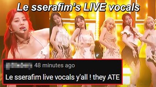 Le sserafim's LIVE vocals got praised by netizens [MR Removed]