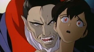 A Japanese horror anime from 1994, where vampires prey on girls and shadow demons feed on human soul