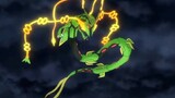 [Elf Pokémon] soaring in the sky mega Rayquaza