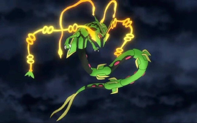 [Elf Pokémon] soaring in the sky mega Rayquaza