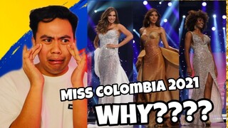 ATEBANG REACTION |MISS COLOMBIA 2021 TOP 3 CROWNING MOMENT VALERIA AYOS #cartagena