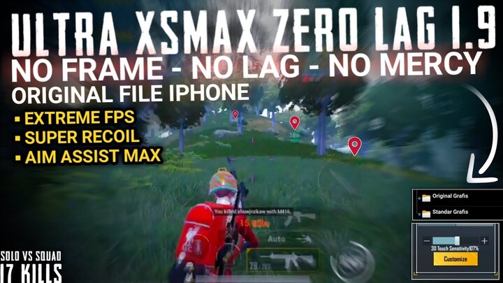 CONFIG PUBG 1.9 TERBARU !! ULTRA IPHONE XS MAX ZERO LAG V51, HP KENTANG RATAKAN SANHOK NO FRAME !!