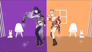 Raiden & Yoimiya Momoland | Good Luck Everyone | Genshin Impact [MMD]