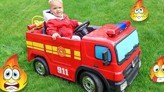 Cậu bé biến thành lính cứu hỏa, bếp cháy, quần áo cháy, nhà cháy!