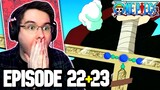 HAWK EYE MIHAWK!! | One Piece Episode 22 & 23 REACTION | Anime Reaction