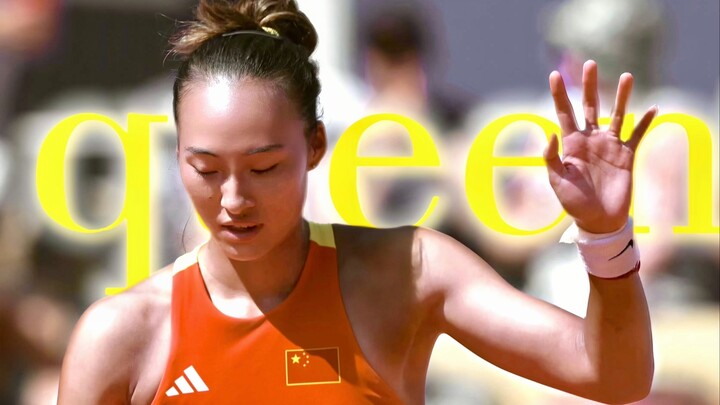 Inspiring! Zheng Qinwen's gesture to win the gold medal... Who knows how many times I've seen it!