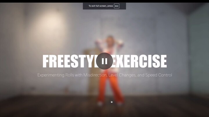 Freestyle Workshop for Rolls using Misdirection, Level Changes, and Speed Contro