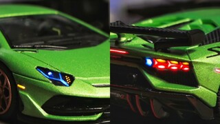 Can you believe this is a 64 car? ? Now the 64 is like this? 1/64 Lamborghini SVJ modified lights!