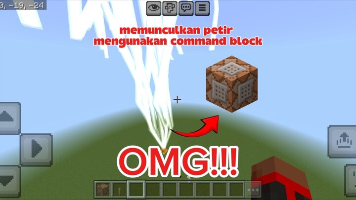 CARA MEMUNCULKAN PETIR MENGGUNAKAN COMMAND BLOCK DI MINECRAFT 😱🔥🤯