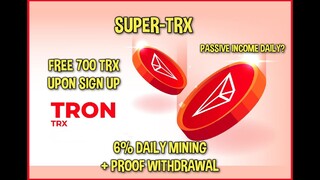 SUPER-TRX Review TRX | 6% Daily Withdrawal ( Tagalog )