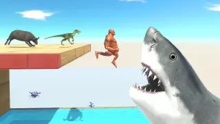 Jump Over Sea Monsters Pool - Animal Revolt Battle Simulator