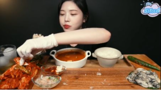 Nguyên cục thịt luộc, hào và kim chi phần 5 #anngonmoingay
