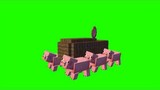 Coffin Dance Meme in Minecraft but it's Pigs (Green Screen)