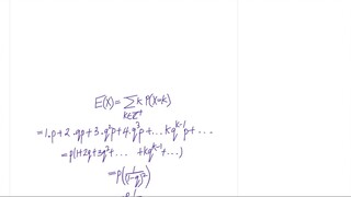 Find the expected value & the variance of a geometric r.v. X