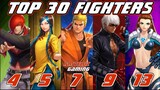 Top 30 KOF All Star FIGHTERS! (NON COLLAB) + My TOP KOF SUBSCRIBERS