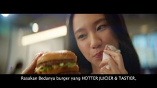 Burger yang HOTTER, JUICIER & TASTIER- Hanya di McD!