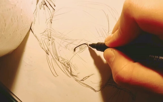 [Hand-drawing process　Yigu Yuta] Immersive line drawing