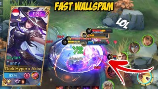 SUPER FAST FANNY WALL SPAM | Easy Maniac | MOBILE LEGENDS BANG BANG