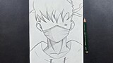 Easy anime sketch | how to draw ninja boy easy step-by-step