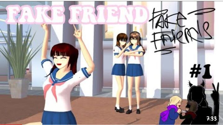 #FAKE FRIENDS 1#(sakura school simulator drama)
