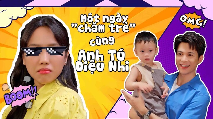 Thử thách 1 ngày "chăm trẻ" của Tú Nhi và cái kết