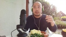 ASMR Mashed Potatoes, Smoked Sausage & Spinach (Eating Sounds, Licking Sounds, Crunchy & Tapping)
