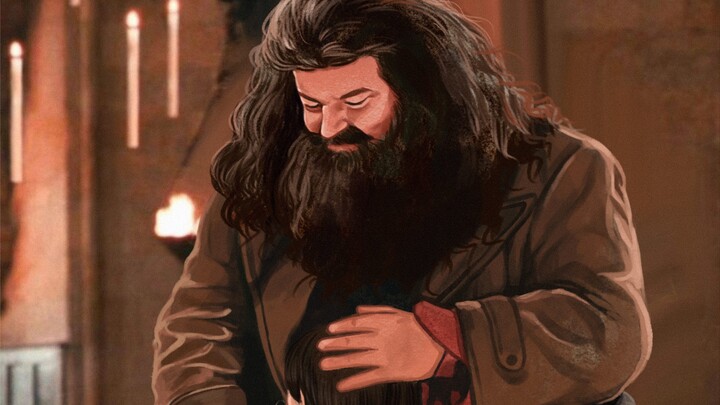 “حينها لن أكون موجودًا، لكن هاجريد سيظل هنا” | هاري بوتر - هاجريد [رسم]