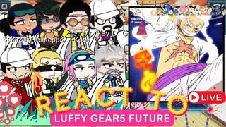 Past marine react to luffy joyboy future - straw hats family || Onepiece || Gacha club reaction