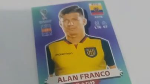 Figurinhas da copa catar Panini jogador equador Alan franco