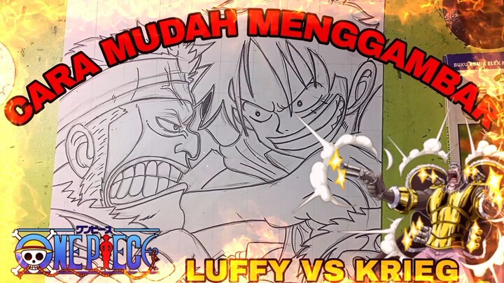 cara mudah menggambar anime one piece