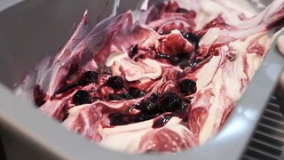 Home Made Ice Cream  Blueberry, Vanilla, Plum