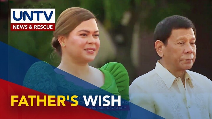 PRRD, hangad ang tagumpay para sa anak na si VP-elect Sara Duterte