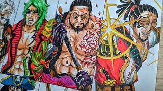 Drawing MARINES as PIRATES & YONKO (Role Swap)| ONEPIECE